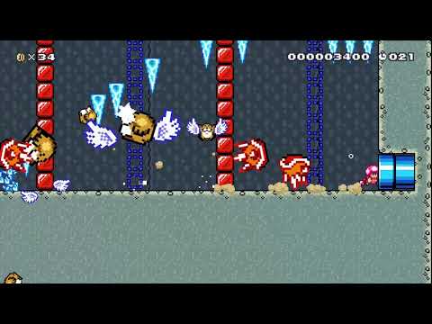 Cataclysmic Catacomb (40sec) by Jackadiah [Super Mario Maker 2]