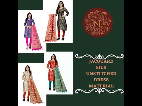 A-line Self Design jacquard silk dress fabric, Unstitched, Red