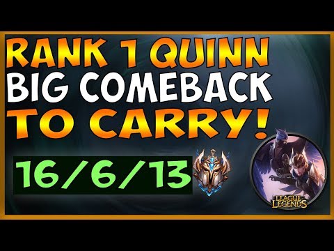 How to Comeback With Quinn From Behind Against Scary Lane Opponents ! - League of Legends