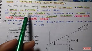 Mohr Coulomb's Theory of Shear Strength In Hindi | Soil Mechanics