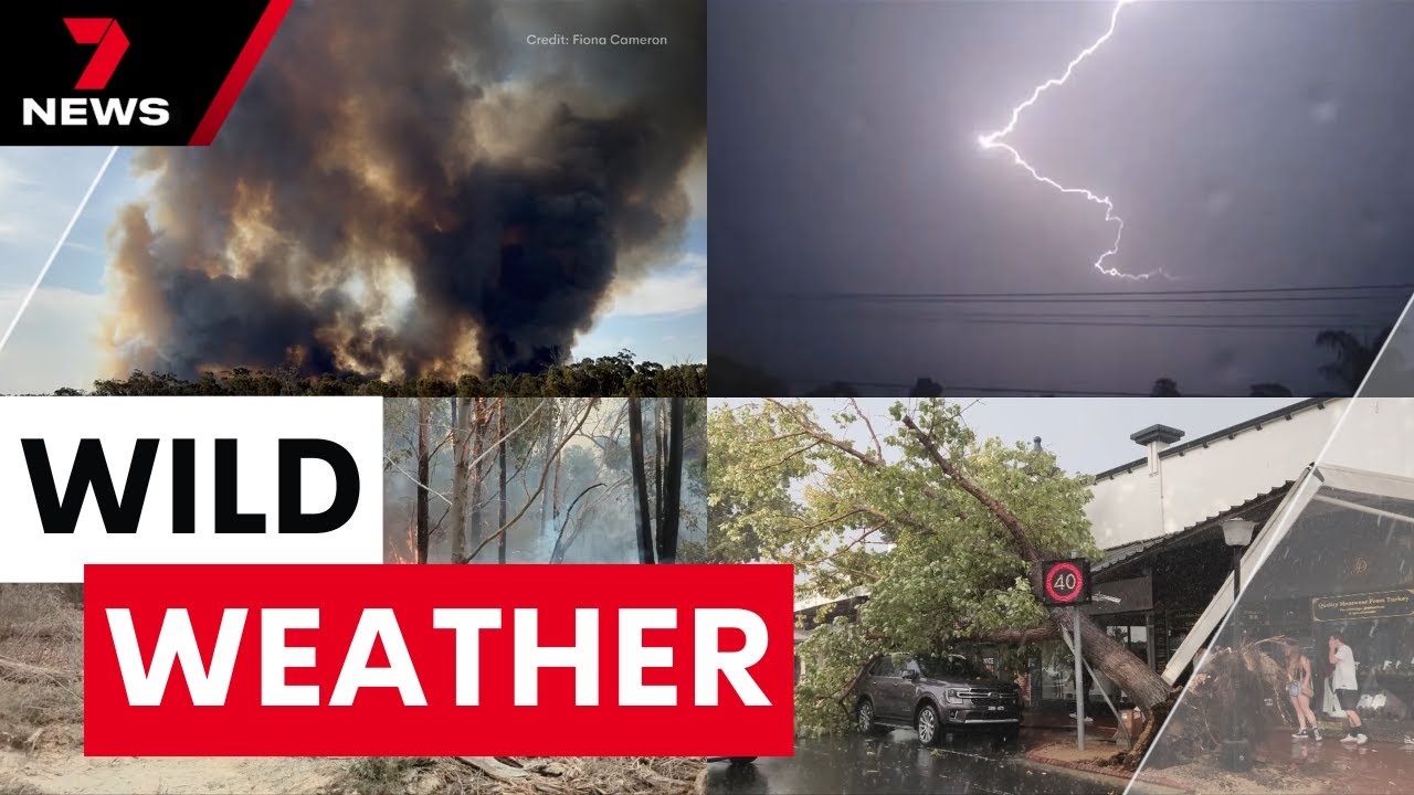 Fire and ice - Melbourne smashed by wild summer storms | 7NEWS
