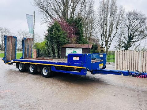 JPM TRI-AXLE DRAG TRAILER * YEAR 2012 * C/W HYDRAULIC FLIP TOE RAMPS