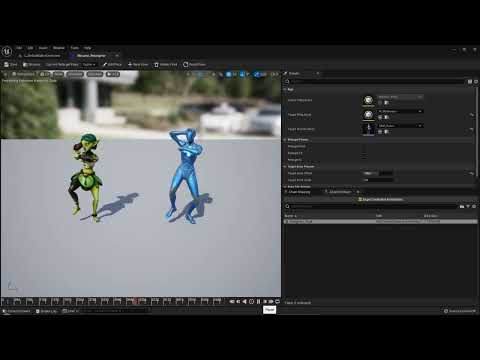 UE5 mannequin with retargeted Mixamo animation