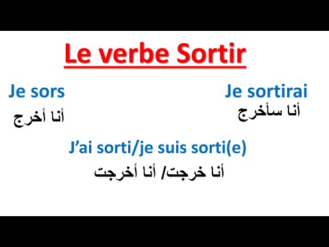 Conjugaison-- Le Verbe Sortir Au Présent, Au Passé Composé Et Au Futur-- تعلم الفرنسية