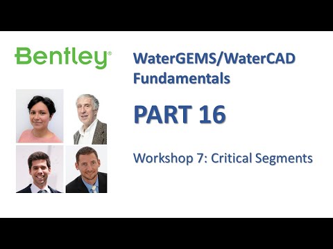 WaterGEMS/WaterCAD Fundamentals Part 16: Workshop 7 (Critical Segments)