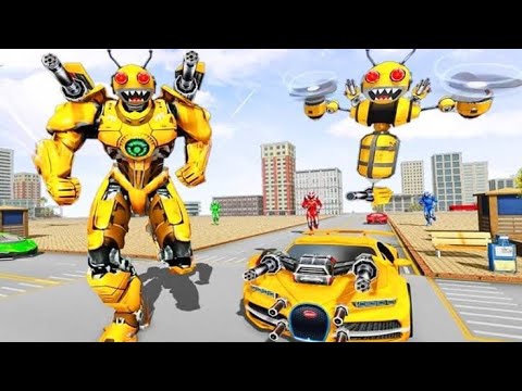 Bee Robot Car Transformation Game : Multi Robot Transformation - Android Gameplay FHD