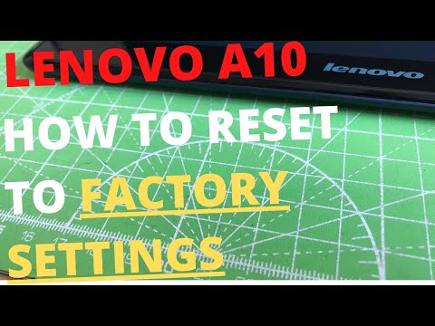 Lenovo A10 Tablet - How To ERASE & RESET Back To Factory Settings for RESALE
