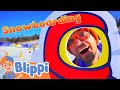 Blippi Rides A Snowboard Learning How To Snowboard For Children Fun Educational Videos For Kids