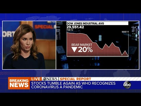 ダウはコロナウイルスの懸念で再び急落｜ABCニュース (Dow plunges again on coronavirus fears | ABC News)