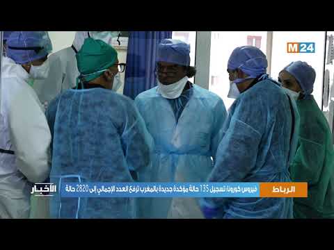 فيروس كورونا: تسجيل 135 حالة مؤكدة جديدة بالمغرب ترفع العدد الإجمالي إلى 2820 حالة