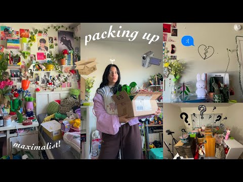 packing everything up. (removing my maximalist decor)
