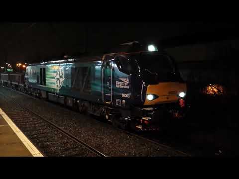 DRS Class68 68003 Astute giving it some revs at Warrington Bank Quay on 19 December 2014