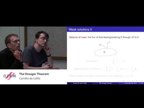 Camillo De Lellis: The Onsager Theorem