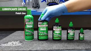 Vídeo de LUBRIFICANTE FINISH LINE UMIDO 60ml