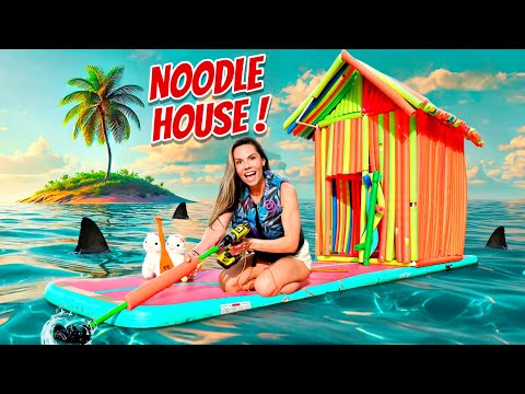 Surviving 24 Hours In the OCEAN *NOODLE HOUSE*