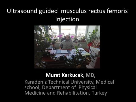 Ultrasound guided  musculus rectus femoris injection, by Prof Murat Karkucak MD