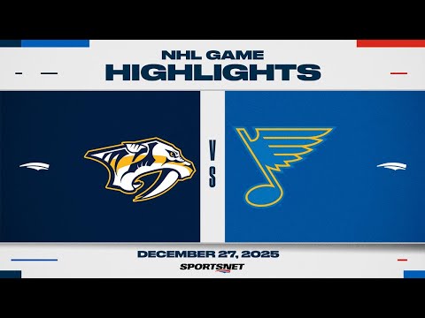 NHL Highlights | Predators vs. Blues - December 27, 2025