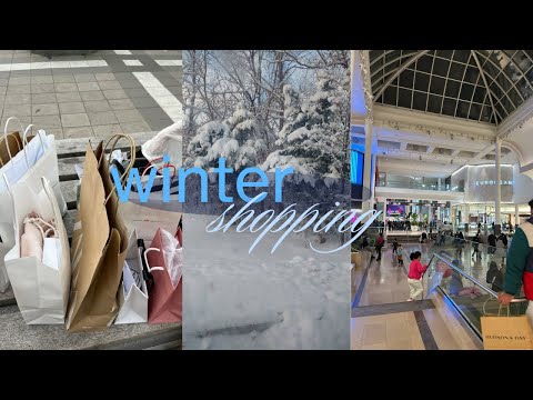 Cozy Shopping at Sherway Shopping Mall During Winter Storm ❄️