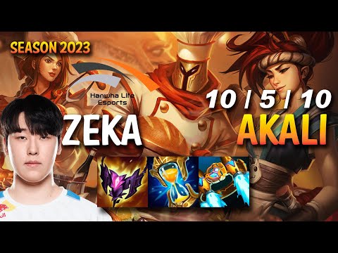 HLE Zeka AKALI vs SYNDRA Mid - KR Ranked