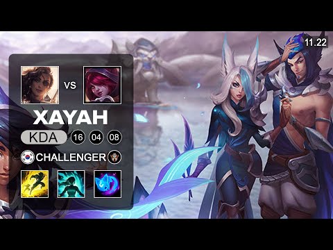 Xayah ADC vs Samira - KR Challenger - Season 11 Patch 11.22