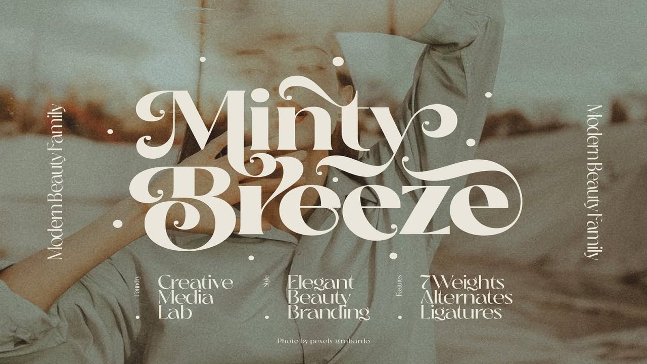 Minty Breeze   Modern Retro Font Font Free Download