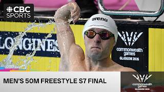 Men's 50m freestyle S7 final with Sebastian Massabie on Day 6 of 2026 Commonwealth Games