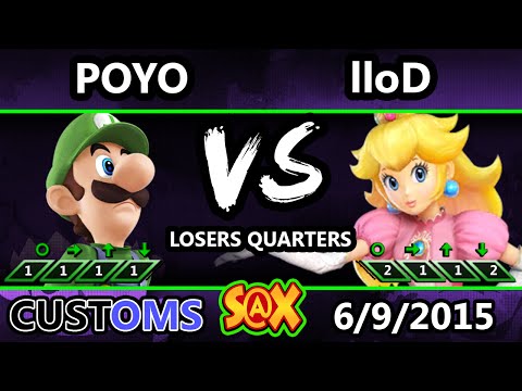 S@X 101 Customs - VGz | lloD (Peach) Vs. Poyo (Luigi) SSB4 Losers Quarters - Smash Wii U - Smash 4