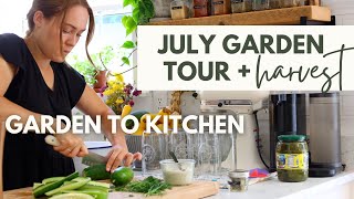 Harvesting, Fermenting & Simple Garden Touches | Full Garden Tour