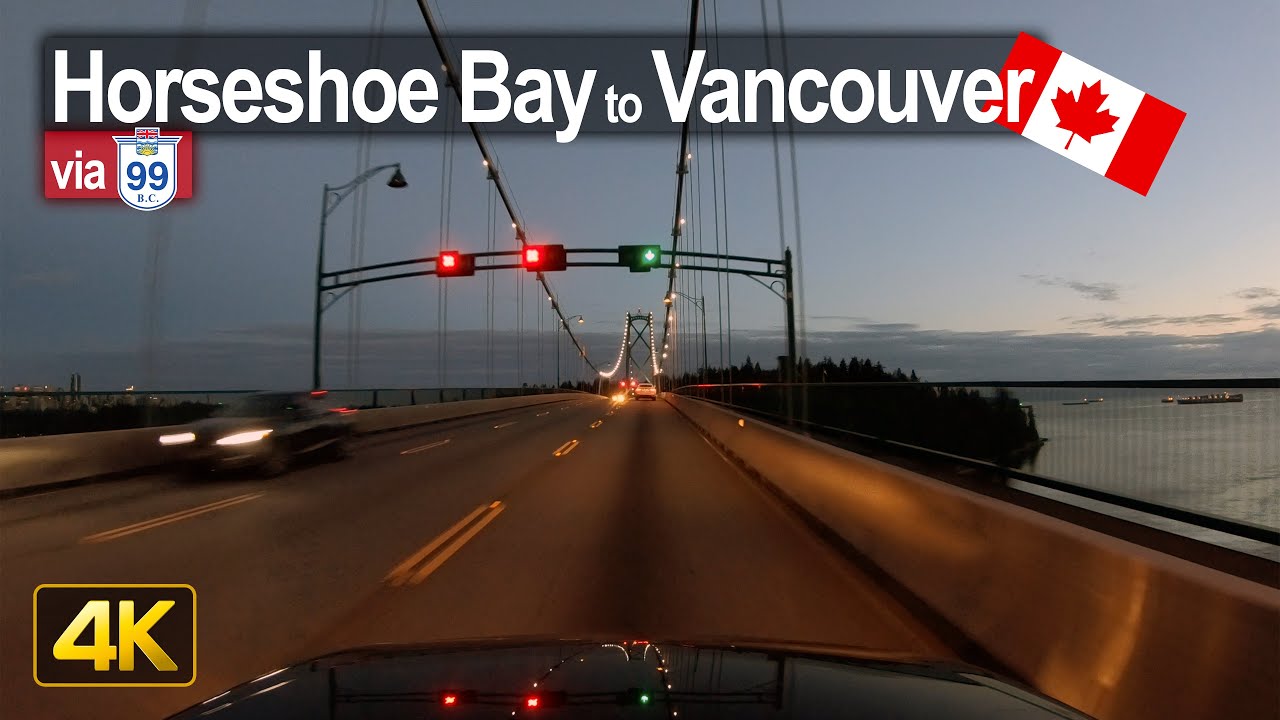 Horseshoe Bay Ferry Terminal to Downtown Vancouver | Drive in 4K