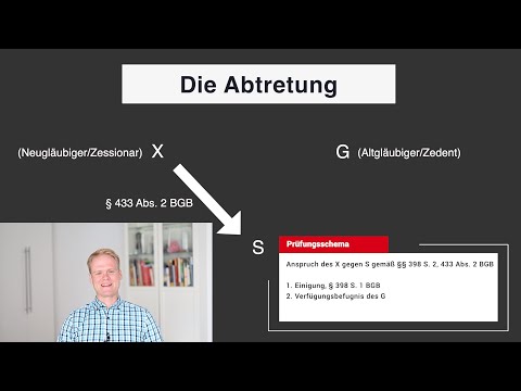 Die Abtretung (Zession) nach den §§ 398 ff BGB (Jura Lernvideo)