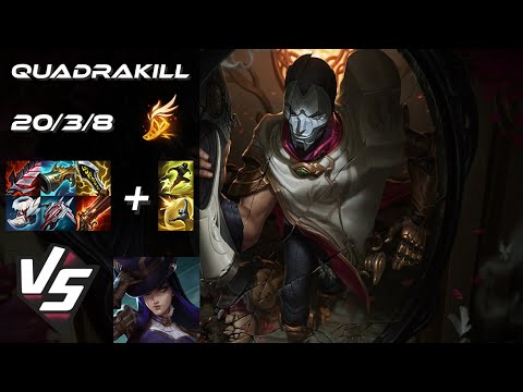BOTTOM Jhin vs Caitlyn [QUADRAKILL] - EU Challenger Patch 25.22