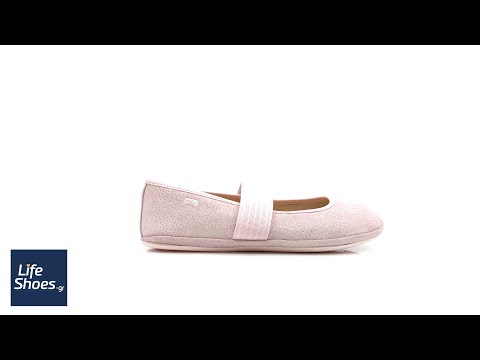 Camper Right Kids Pink Παιδικές Δερμάτινες Μπαλαρίνες Ροζ (80025-140)