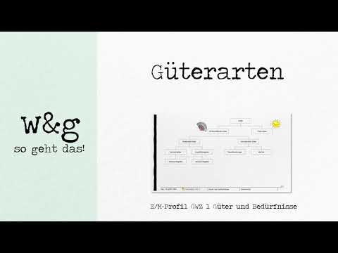 GWZ 1 Güter und Bedürfnisse - #1 Güterarten