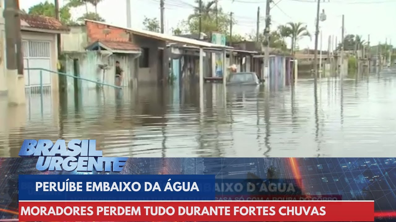 Peruíbe fica embaixo d'água após fortes chuvas | Brasil Urgente