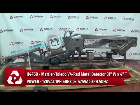 H4450 Mettler-Toledo V4-Rad Metal Detector 31" W x 4" T