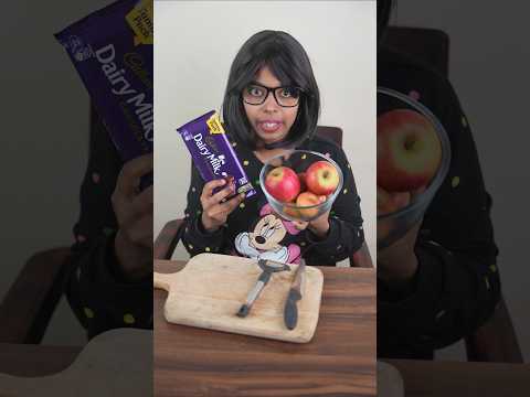 Leftover Apple 🍎 Eating Life Hack 🍩Chocolate Mousse #shorts #funny #comedy #minkutinku #lifehacks