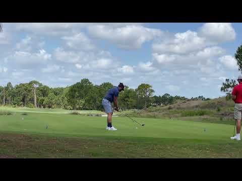 Kasey Denesevich Teeing off at the 2021 Frances V. Arrigo Four Ball
