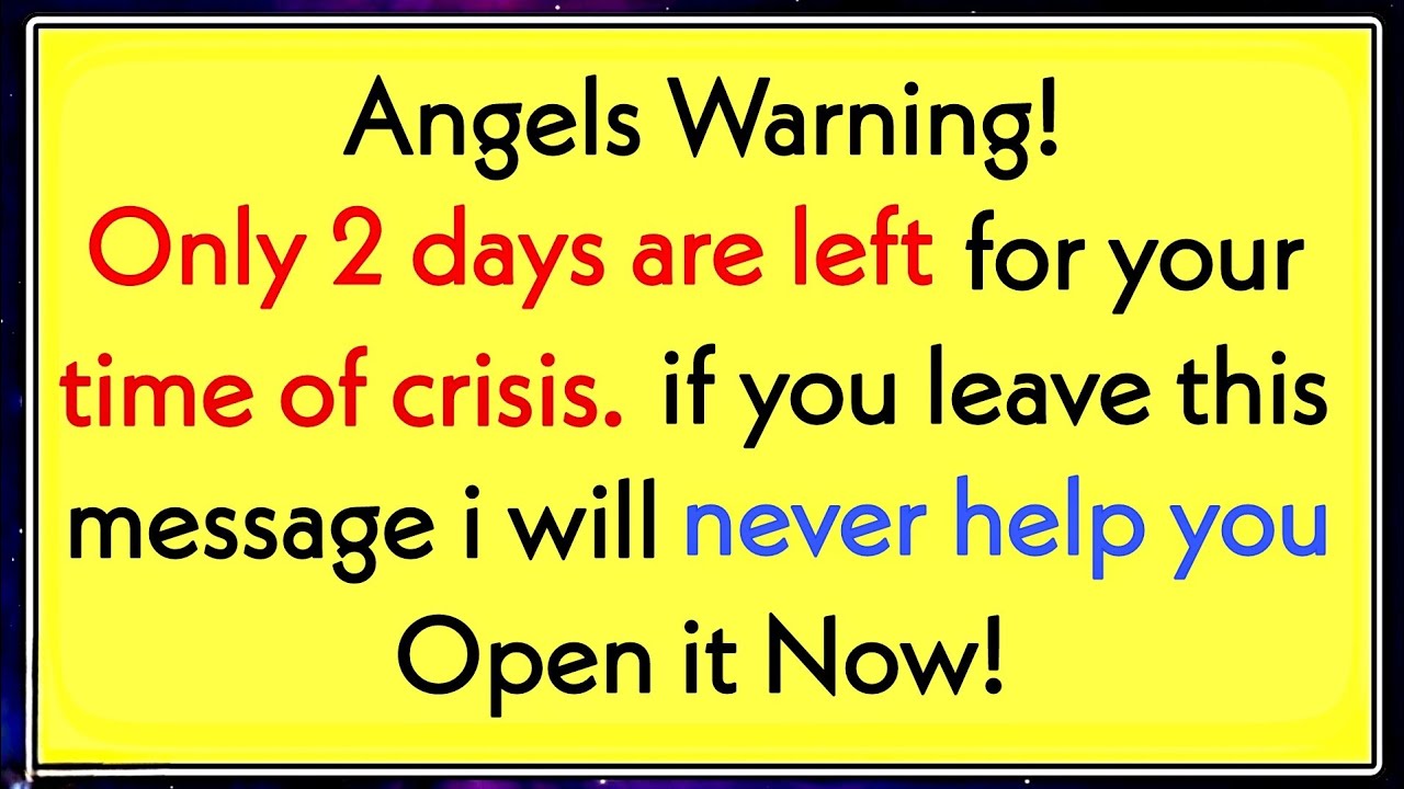 Angels warning! only 2 days are left for your time of crisis. if you  ✝️ Jesus Says 💌#jesusmessage