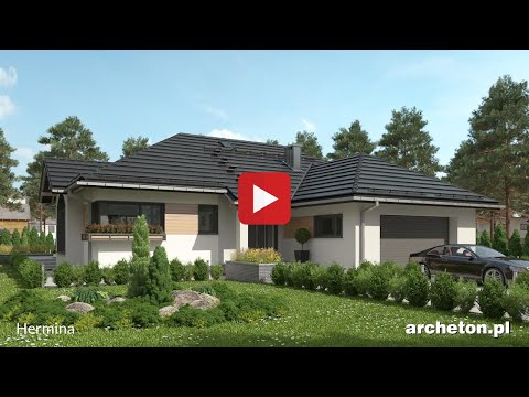 Projekt domu Hermina - archeton.pl - parterowy 165,7 m2