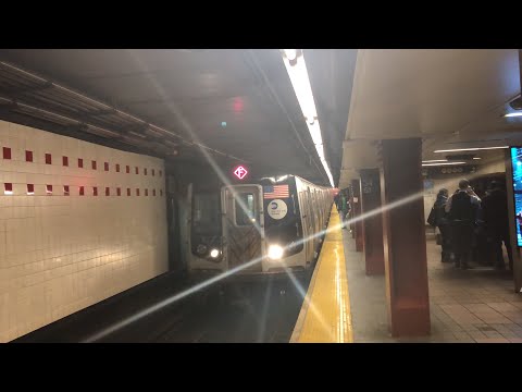 NYC Subway: Full HD 60fps: R160 F Express Action @34th Street Herald Square
