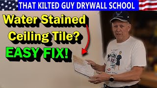 Ceiling Tile Stains DISAPPEAR with this trick