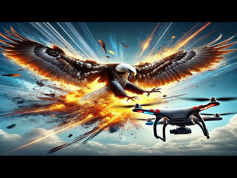 Eagle vs  Drone Mid Air Attack Ends in Explosive Clash