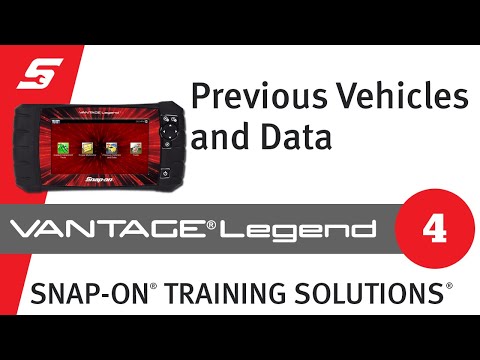Previous Vehicles and Saved Data: VANTAGE® Legend (Pt.4/4) | Snap-on® Training Solutions®