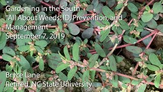 &quot;All About Weeds: ID, Prevention, and Management&quot;