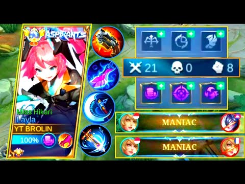 Layla MANIAC !! Layla Best Build & Emblem 2023 / Build Top 1 Global Layla ~ Mobile Legends