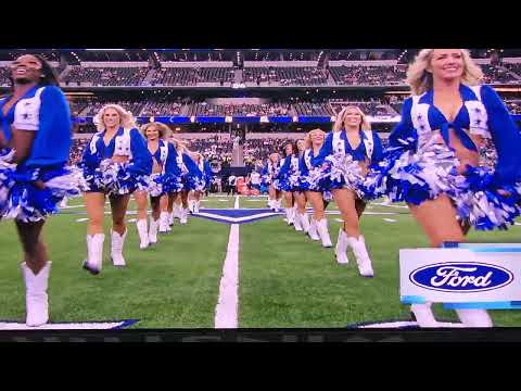2023 Dallas Cowboys cheerleaders pregame dance vs Jacksonville jaguars 8/12/23 (screenview)