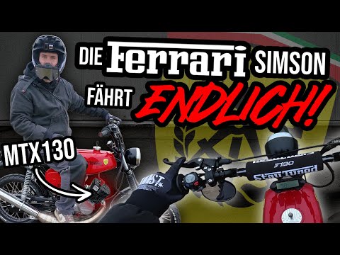 FIRST TEST DRIVE WITH THE MTX 130CC FERRARI-SIMSON | SIMSON-FERRARI PROJECT PART 10
