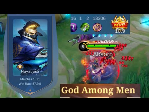 10LEGENDARY HAYABUSA DANGEROUS SHADOW SOLO RANK | MLBB