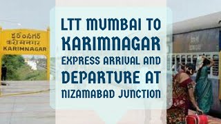 preview picture of video 'LTT Mumbai to Karimnagar Express arrival and Departure at Nizamabad Railway Junction'