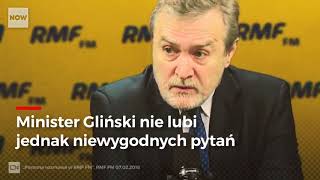Podczas wywiadu dla RMF  ministrowi Glińskiemu puściły nerwy.